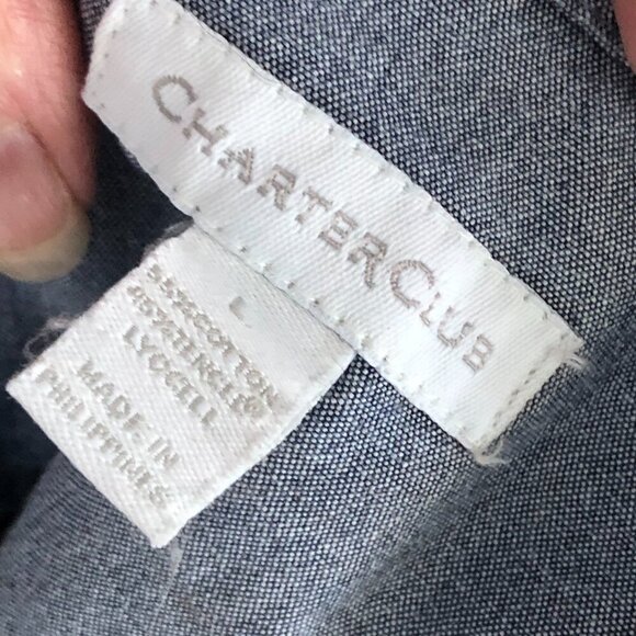 Charter Club Pastel Blue Denim Utility Jacket - Coastal Cowgirl - Picture 3 of 7